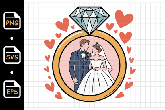 Capturing Romance: The Wedding Couple Inside Diamond Ring Design