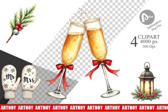 Christmas Wedding Clipart: A Designer's Winter Wonderland
