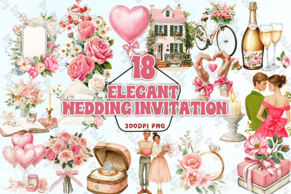 Elegant Wedding Invitation PNG: A Designer's Asset for Timeless Projects
