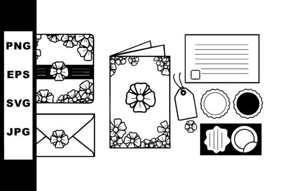 Floral Wedding Stationery Set: Elegant Line Art for Modern Design