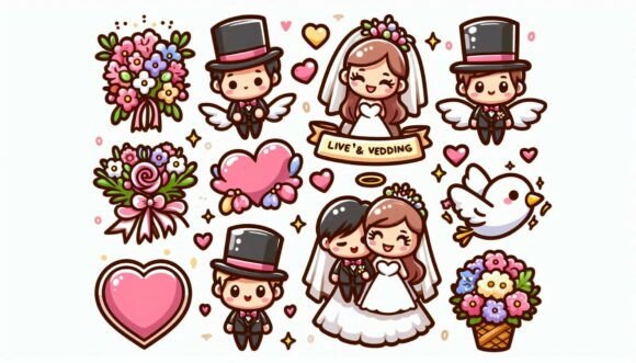 Heartwarming Wedding Stickers: Elevate Your Designs with Charm