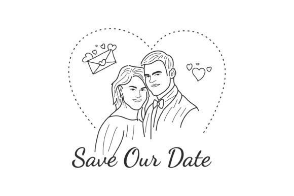 Smile Face Wedding Couple Romantic: A Playful Vector for Joyful Designs