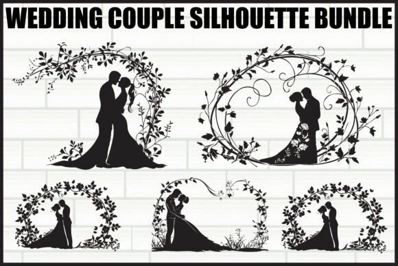 Timeless Romance: The Wedding Couple Silhouette Bundle