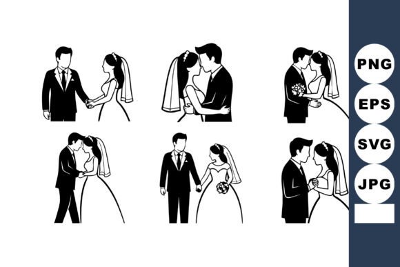 Timeless Romance: Using Bride and Groom Silhouettes in Design