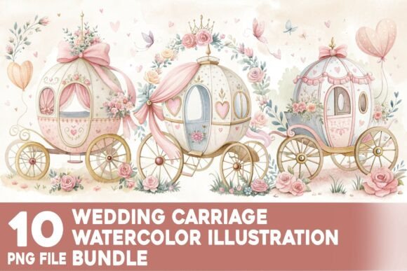 Unlocking the Magic of the Wedding Carriage Watercolor Bundle
