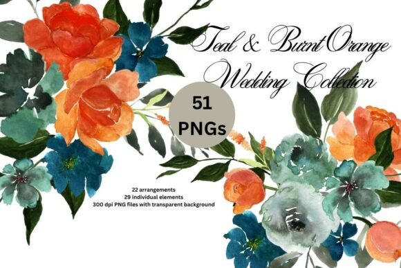Watercolor Teal & Burnt Orange Wedding: A Designer's Guide