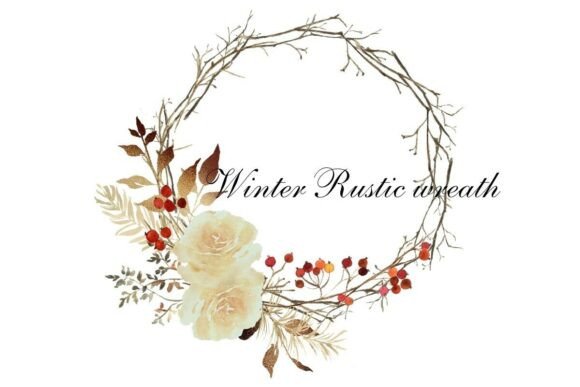 Watercolor Winter Rustic Wedding Wreath: A Designer's Guide to This Artistic Asset