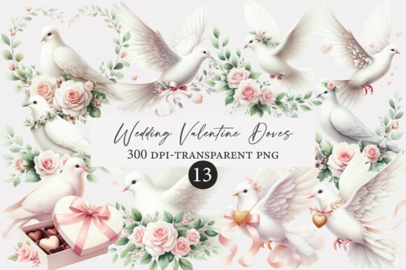 Wedding Valentine Doves Clipart: A Designer's Guide to Romantic Visuals